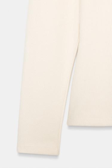 SWEAT-SHIRT SOFT MANCHES LONGUES - Écru de Zara - Image 5