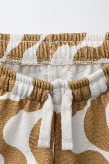 COLOUR BLOCK T-SHIRT AND WAVE BERMUDA SHORTS SET - Yellow by Zara - Image 3