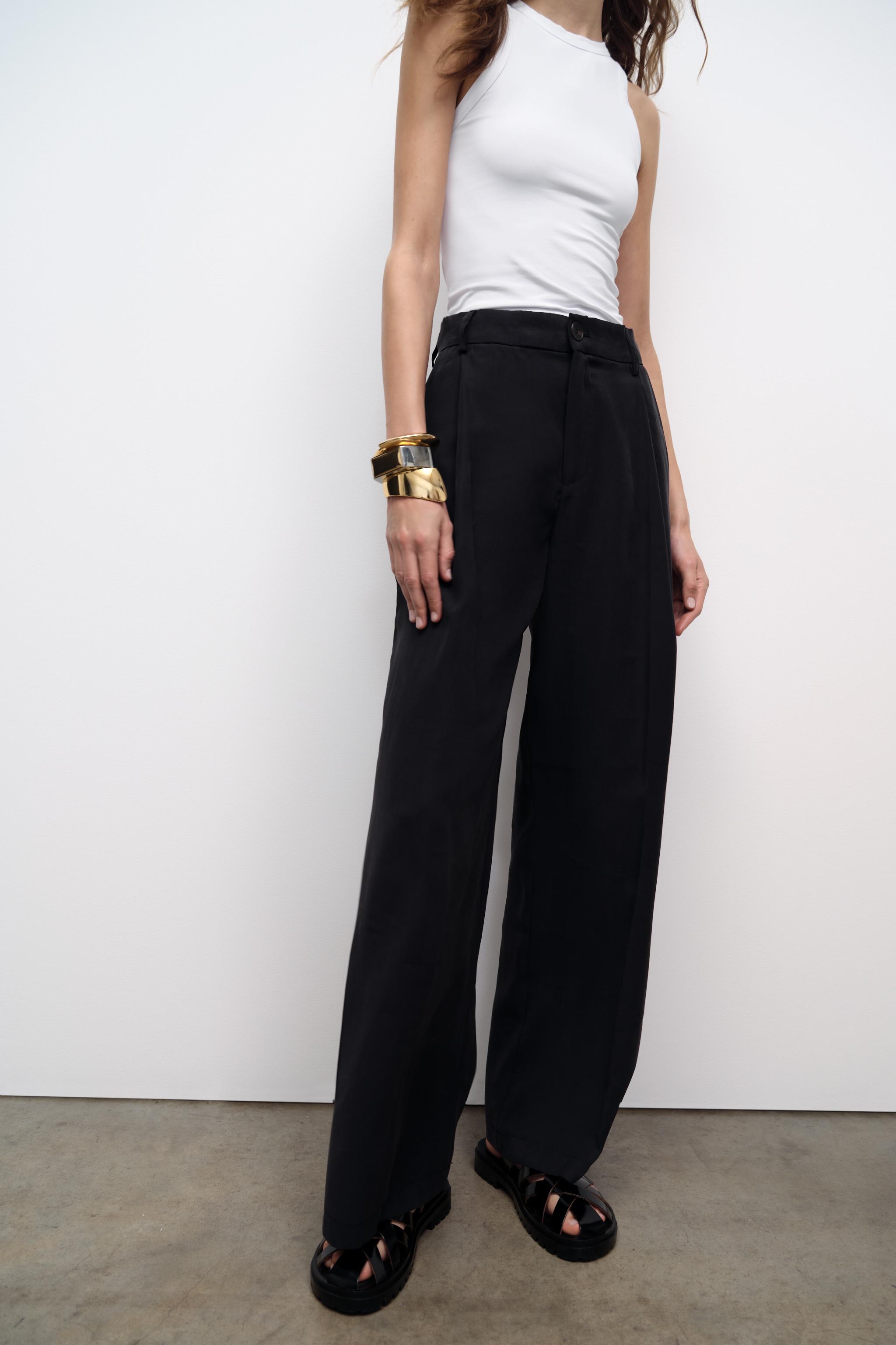 Zara Solid Black Casual Pants Size XL - 47% off