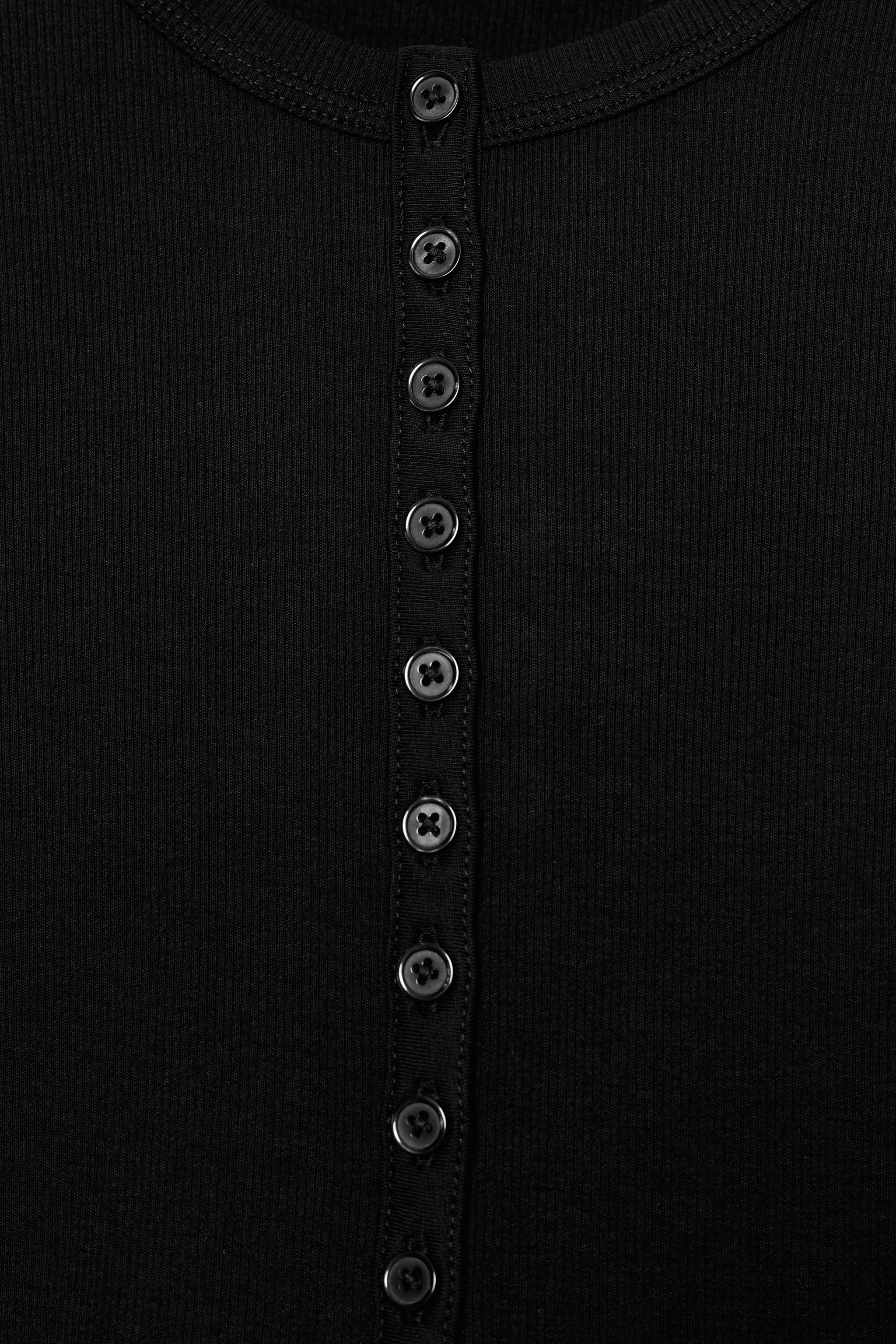 LONG SLEEVE HENLEY T-SHIRT