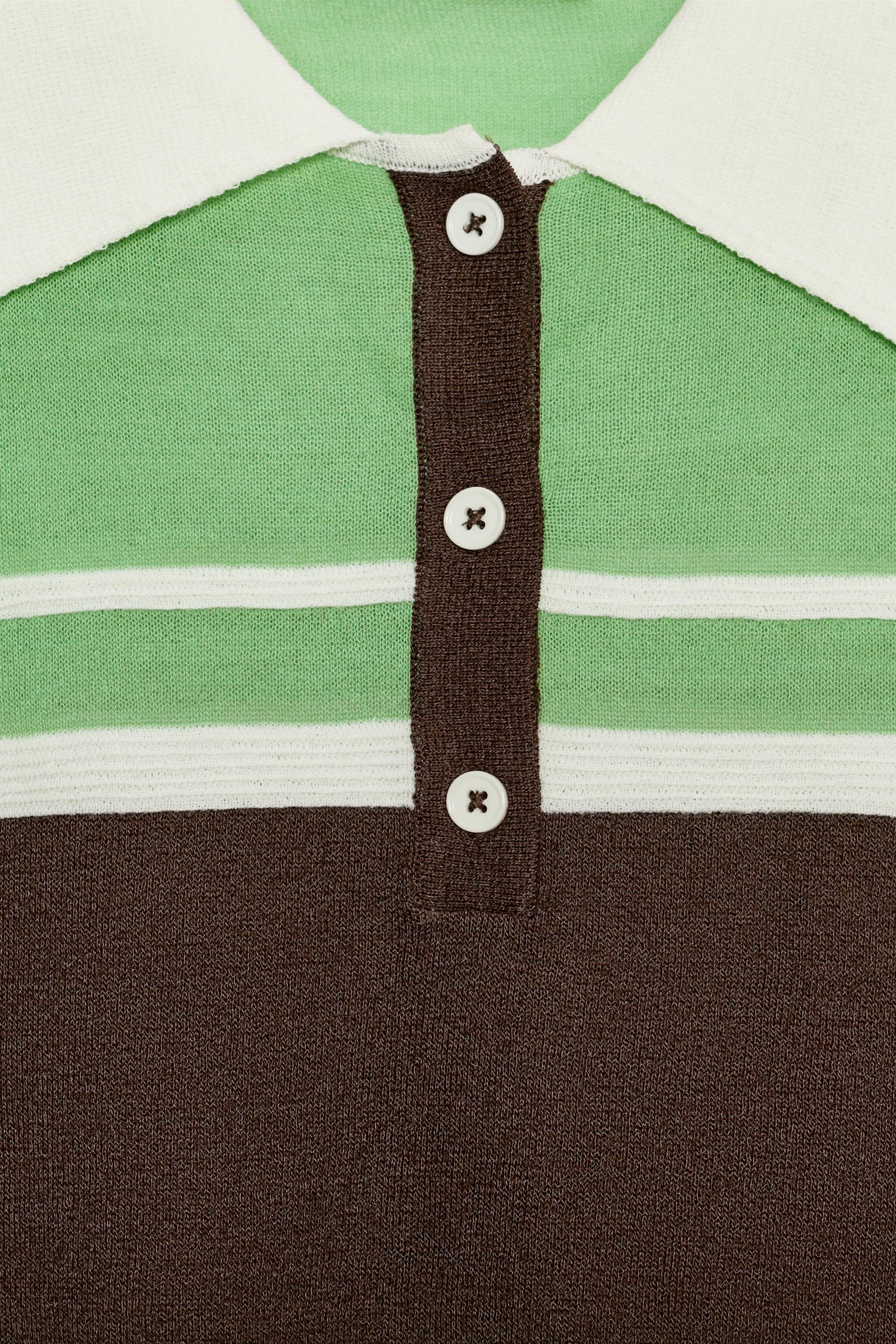 Zara Çizgili Triko Polo görsel 8