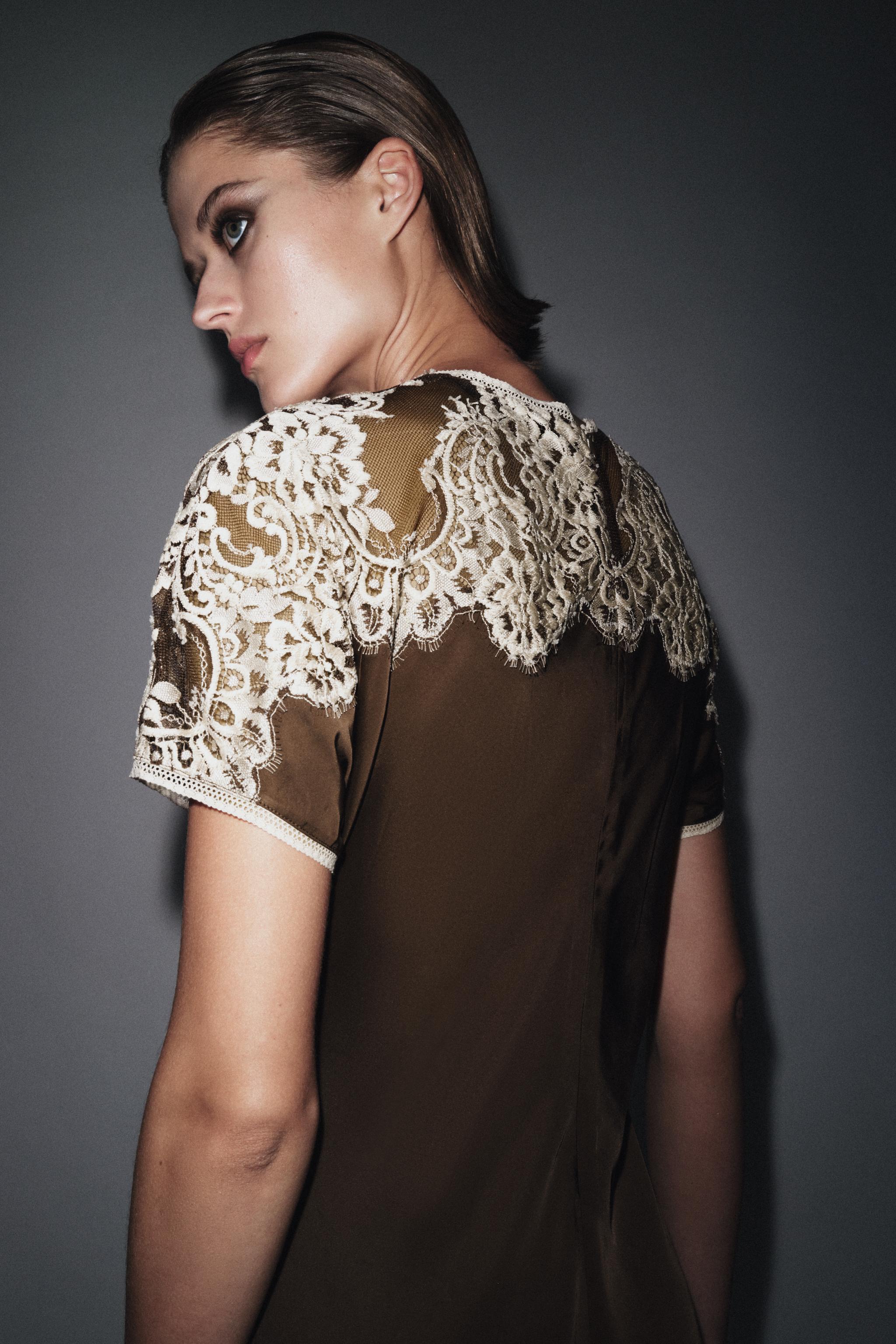 SATIN LACE DRESS ZW COLLECTION LIMITED EDITION