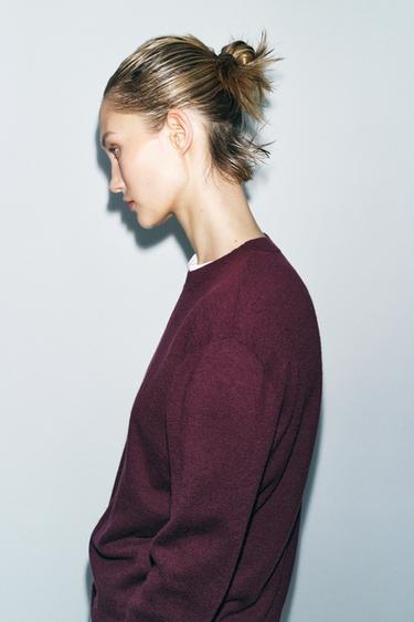 JERSEY 100% LANA EXTRA SUAVE - Granate de Zara