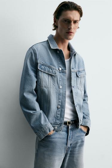 RELAXED FIT DENIM JACKET - Light blue by Zara - Image 4