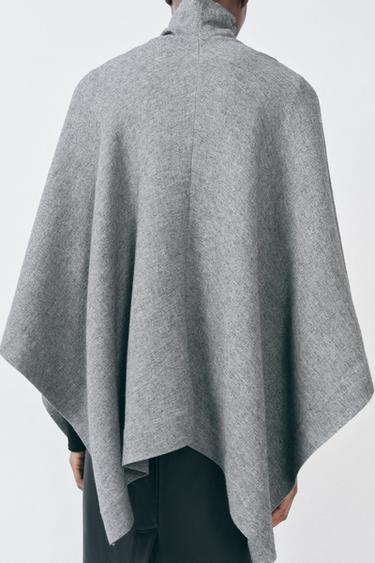 CAPE OVERSIZE ZW COLLECTION - Gris de Zara - Image 3