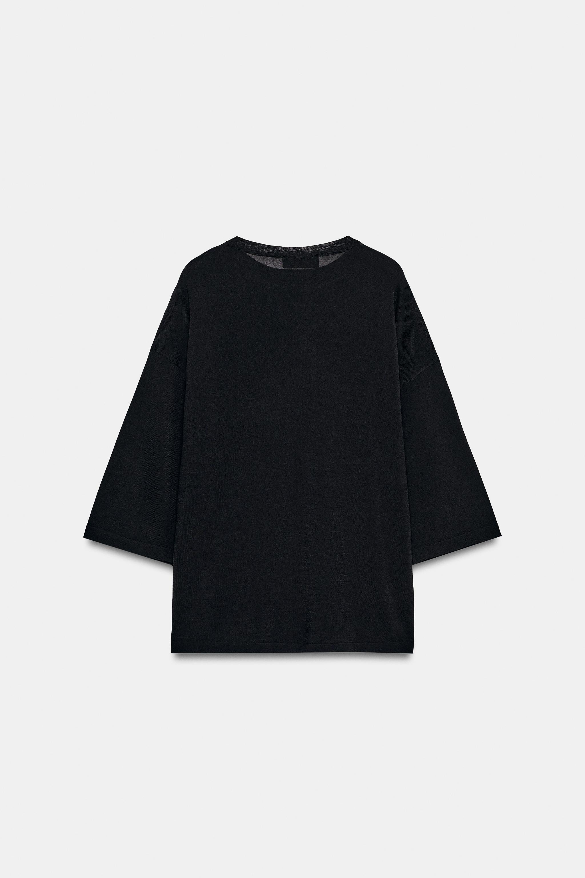 Женские свитеры Zara THREE-QUARTER SLEEVE KNIT TOP — фото 7