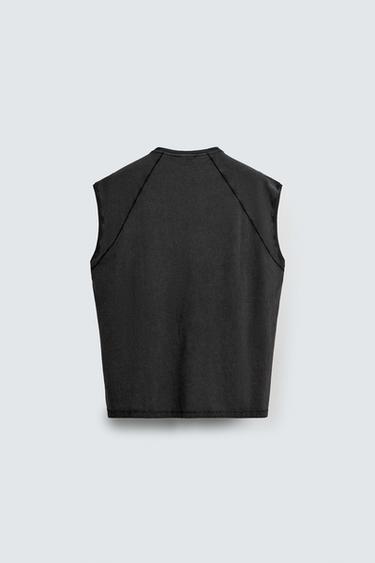 DÉBARDEUR LAVÉ - Anthracite foncé de Zara - Image 7