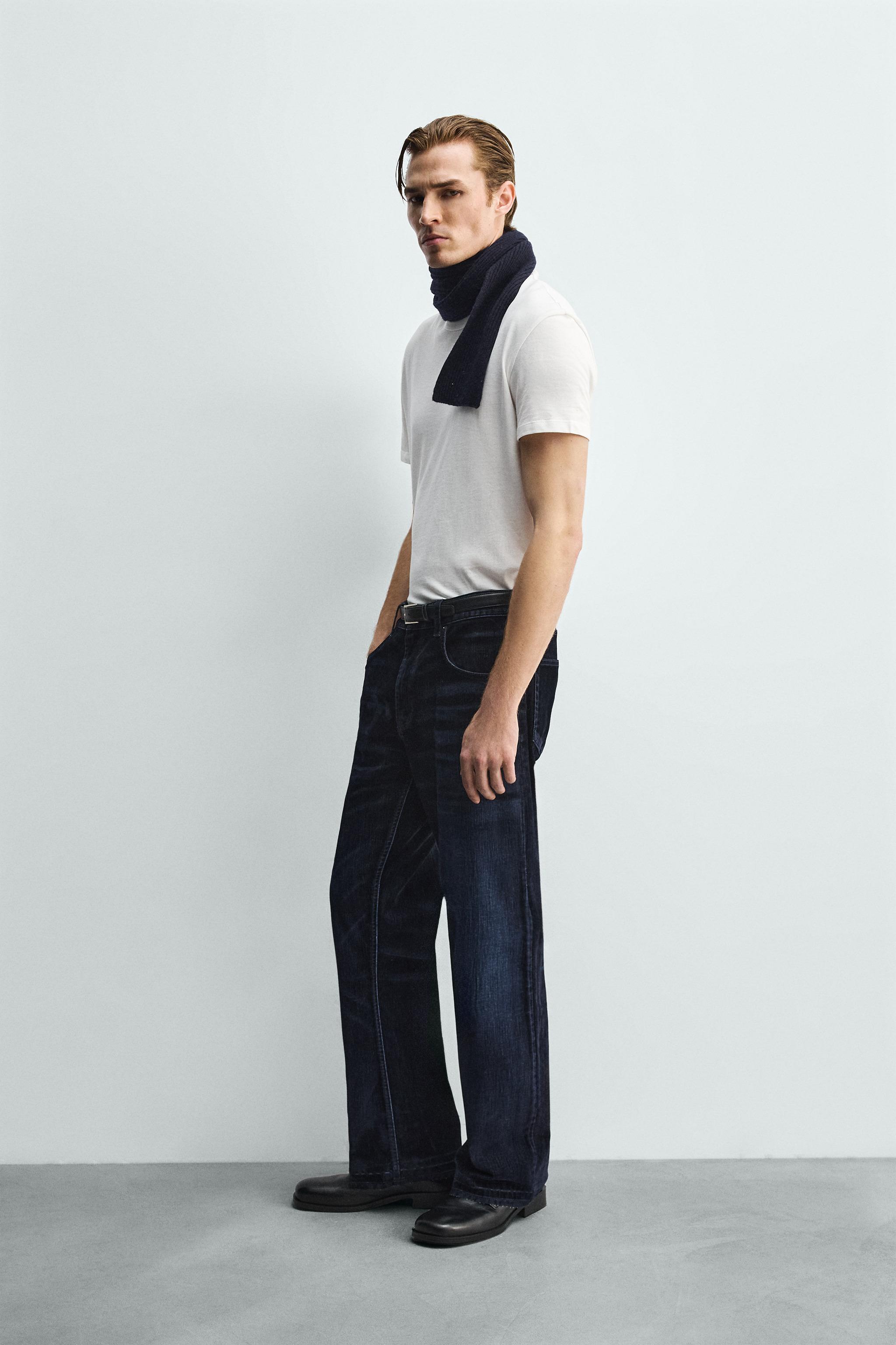 FLOCKED FLARE FIT JEANS