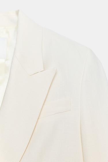 BLAZER OVERSIZE À BOUTONNAGE CROISÉ ZW COLLECTION - Ivoire de Zara - Image 7
