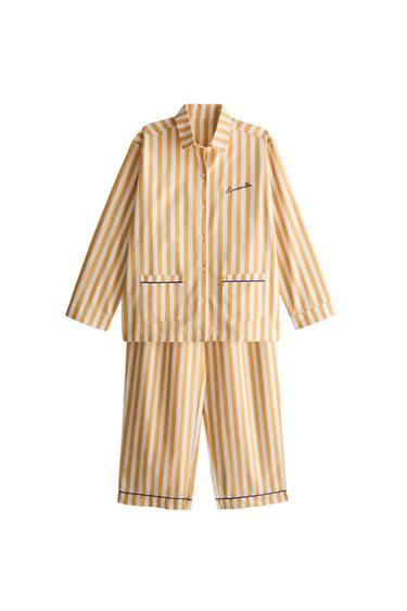 PYJAMASSÆT LIMONCELLA X THE ANIMALS OBSERVATORY - Ecru/Yellow fra Zara