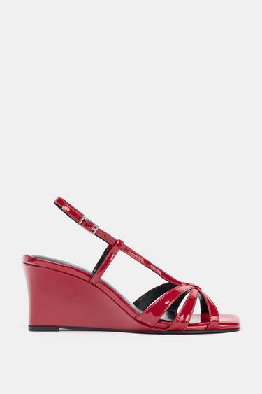 WEDGE SANDALS - Red by Zara