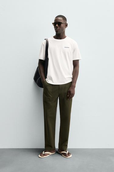 T-SHIRT MIT LANGUSTEN-PRINT - Cremefarben von Zara