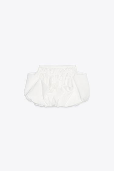 ZW COLLECTION BALLOON MINI SKIRT - White by Zara - Image 5