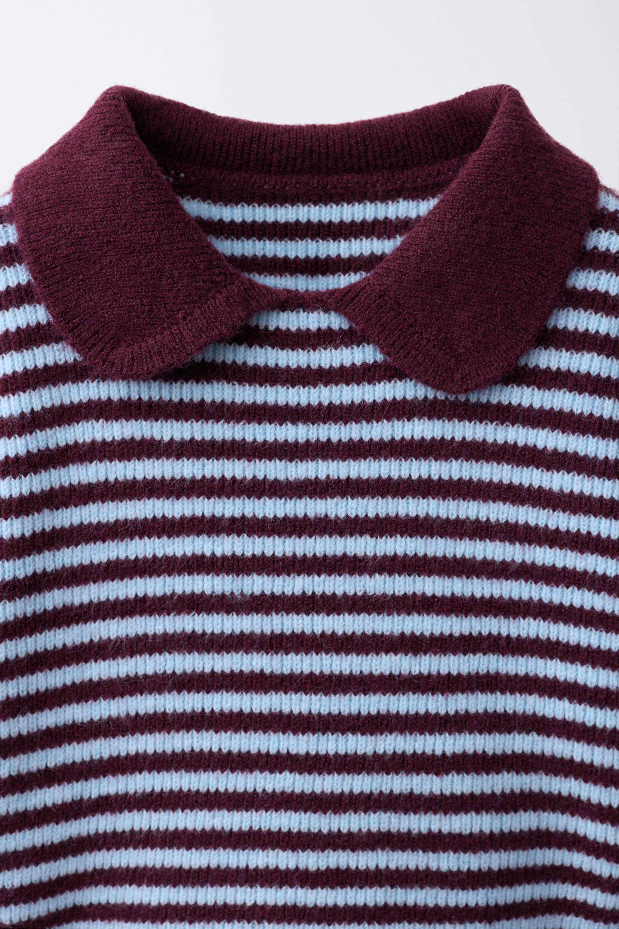Детские свитеры Zara STRIPED KNIT SWEATER — фото 4