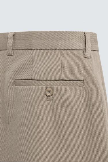 PANTALON STRAIGHT FIT STRUCTURÉ - Beige de Zara - Image 8