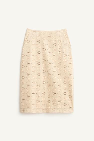 Zara SCHFFL SKRT - Pastel yellow