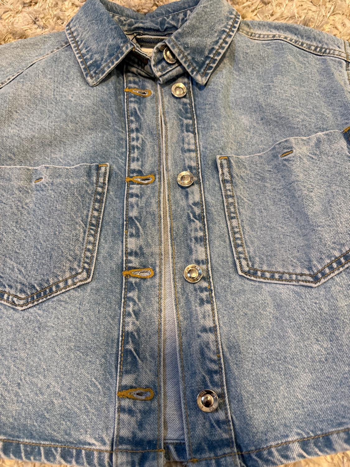 CROPPED DENIM JACKET - Image 3