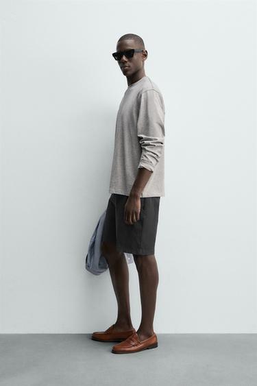 REGULAR FIT CHINO BERMUDA SHORTS - Navy blue by Zara - Image 3