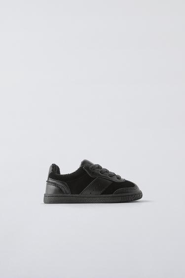 RETRO LEATHER SNEAKERS - Black by Zara
