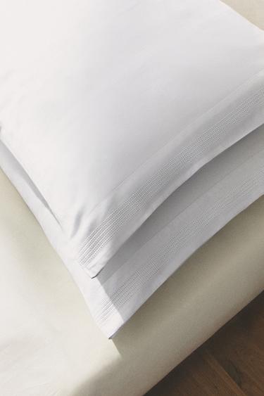 SATEEN PILLOWCASE WITH HEMSTITCHING - White by Zara - Image 5