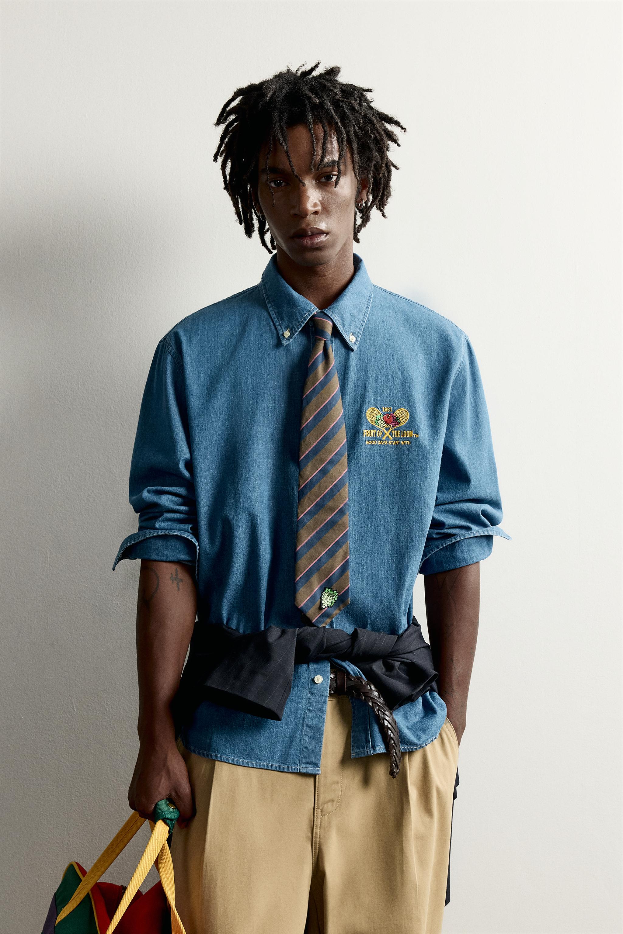CHEMISE EN JEAN BRODÉE FRUIT OF THE LOOM™