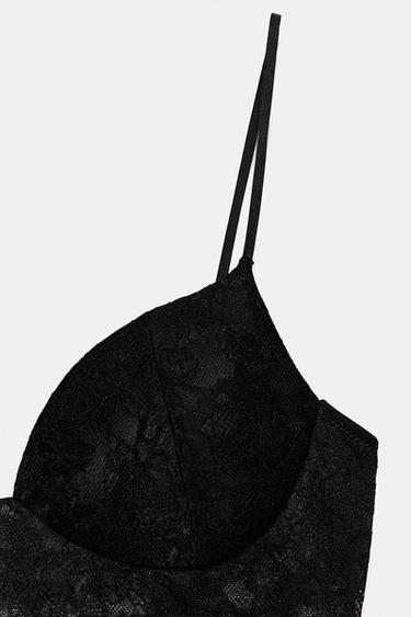 LACE STRAP TOP - Black by Zara - Image 5