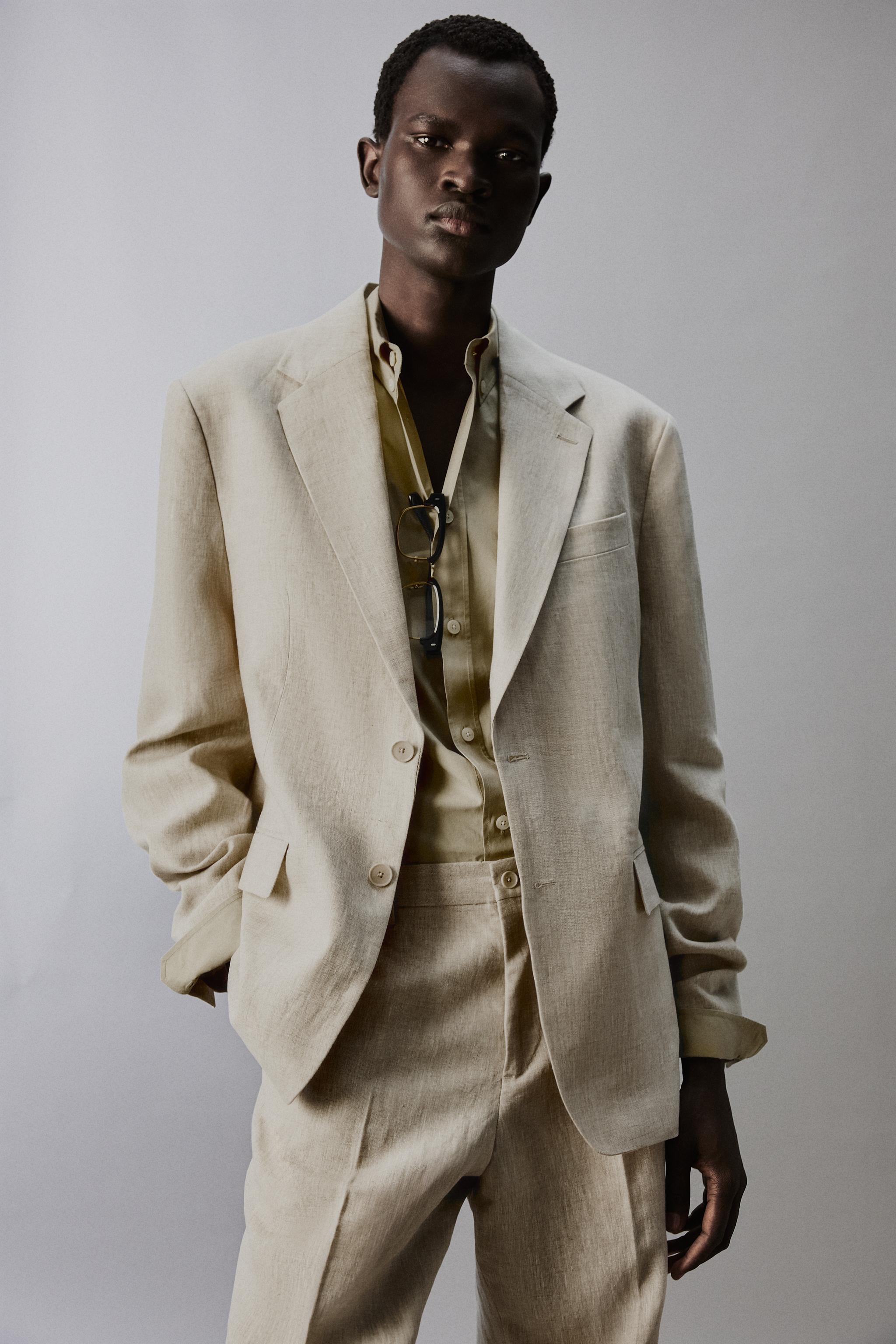 100% LINEN SUIT BLAZER