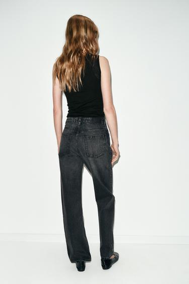 JEANS Z.03 REGULAR FIT HIGH-WAIST LONG LENGTH - Black by Zara - Image 2