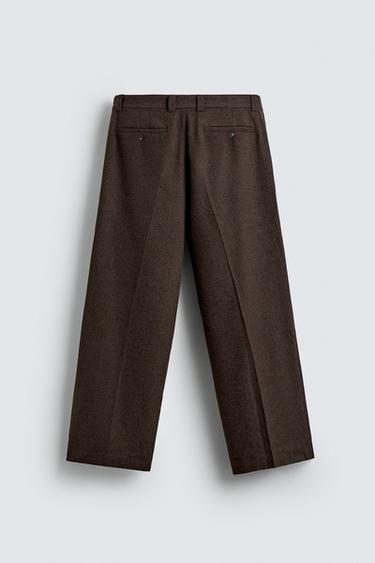PANTALON BOUTONNÉ À PLIS - Marron de Zara - Image 7