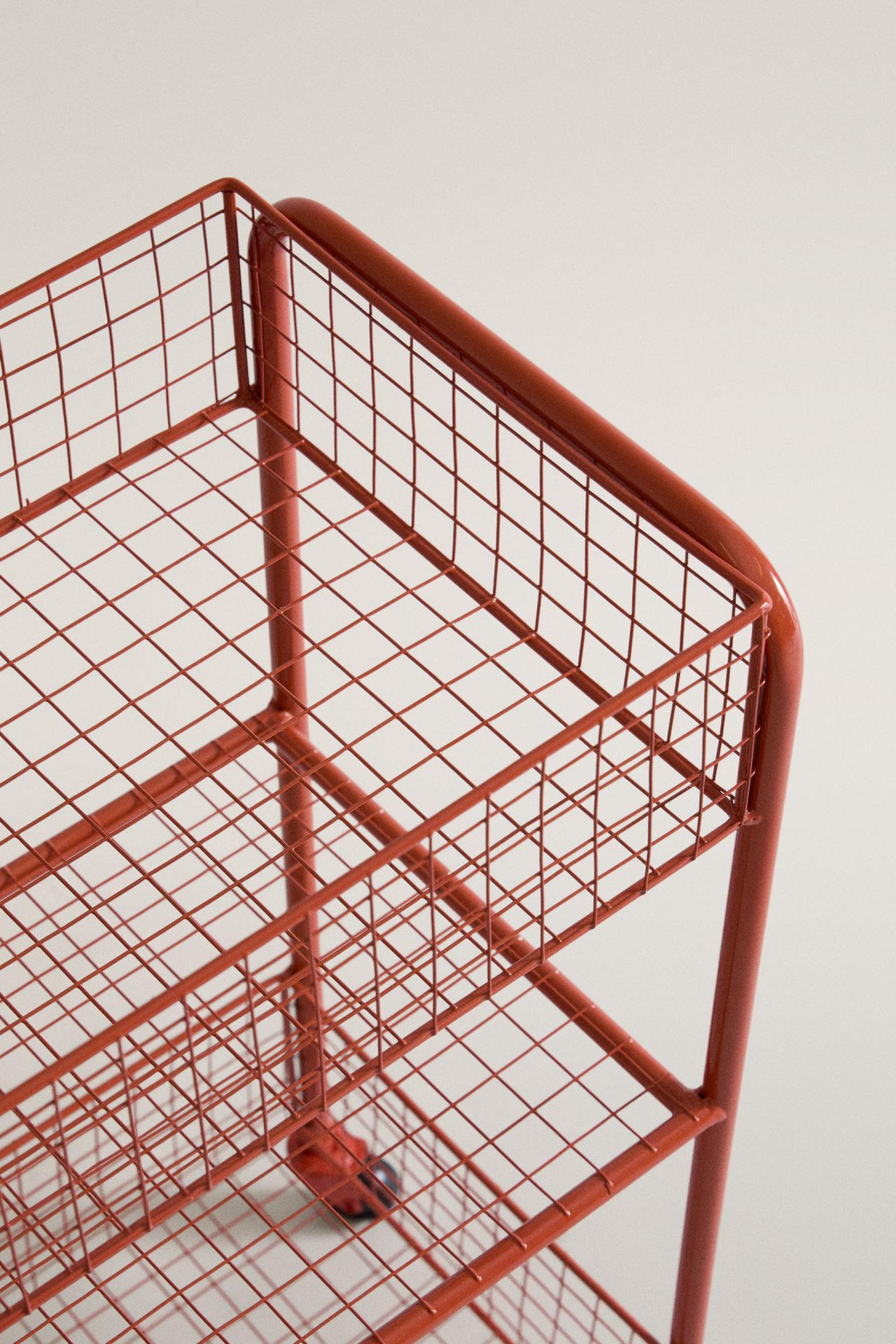 KIDS’ IRON ORGANIZER CART — Reddish