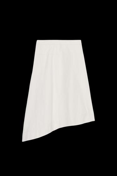 FALDA PAREO - Blanco roto de Zara