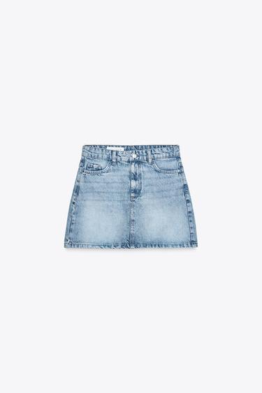 Z1975 DENIM MINIROK - Middenblauw van Zara