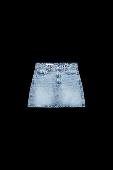 FALDA Z1975 MINI DENIM - Azul medio de Zara