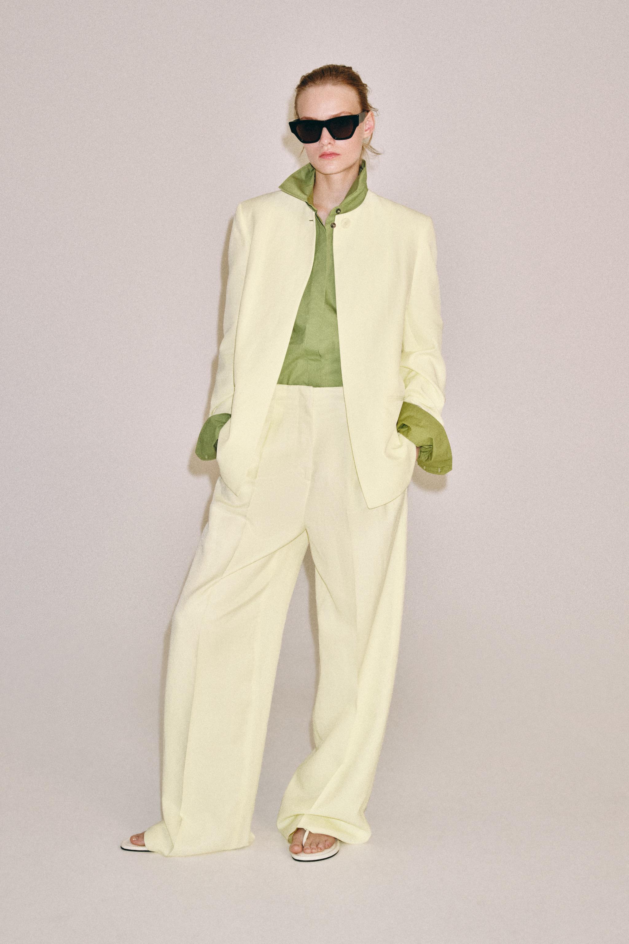 Zara ZW COLLECTION PİLELİ PANTOLON