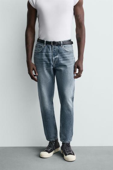 ДЖИНСИ SLIM CROPPED FIT - Синій Zara