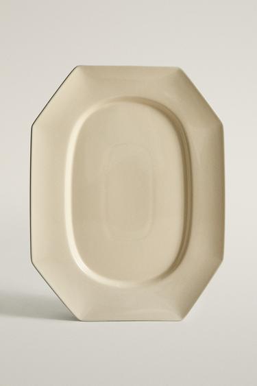 PIATTO DA PORTATA OTTAGONALE GRÈS NATALIZIO - Crema di Zara