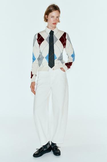 WOOL-BLEND PLAID TIE — Green 2