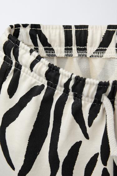ANIMAL PRINT T-SHIRT AND JOGGING BERMUDA SHORTS SET - Anthracite grey by Zara - Image 3