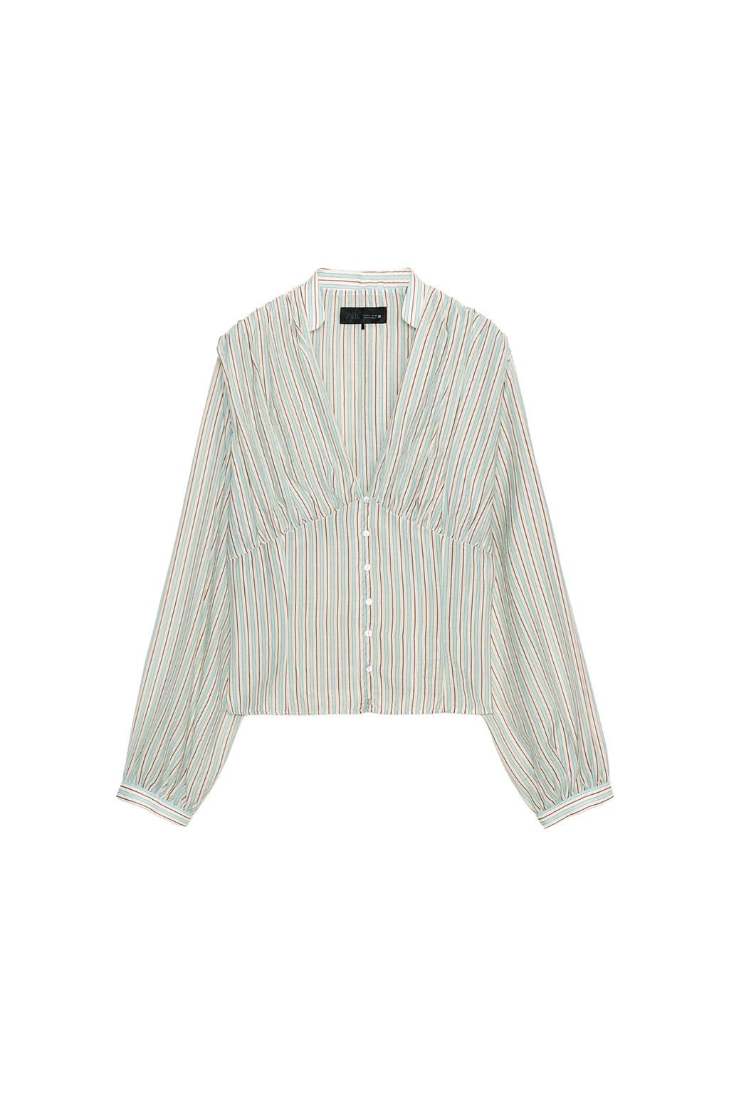 STRIPED WAIST SHIRT - image 3