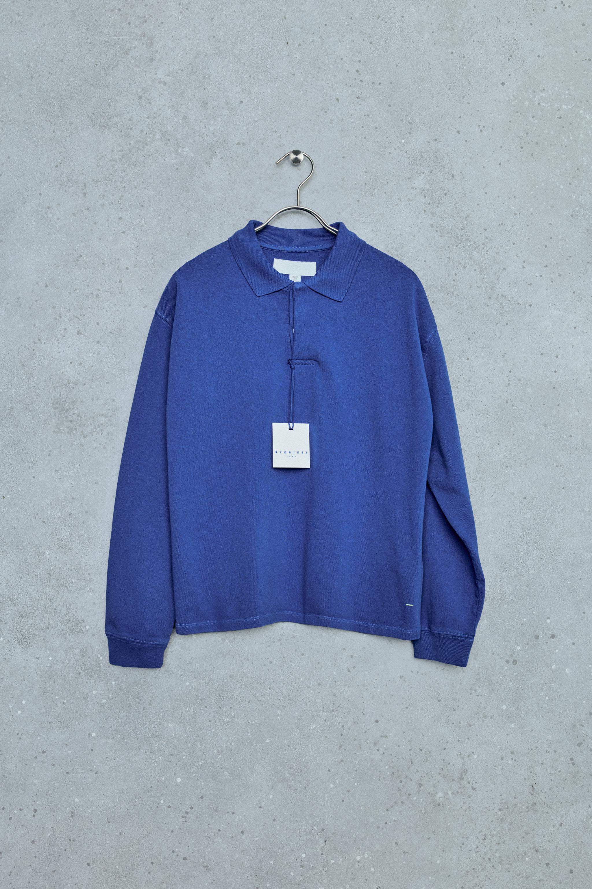 STORIESZ - GARMENT DYED POLO SHIRT — Bluish