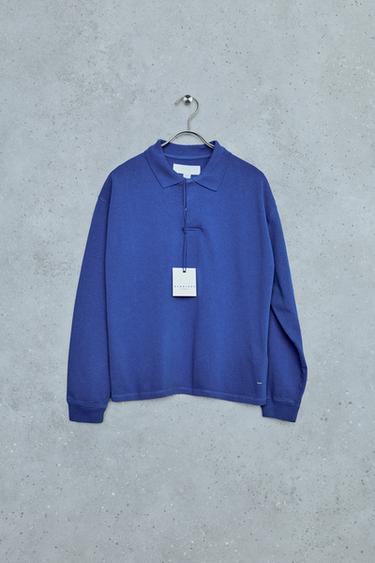 STORIESZ - GARMENT DYED POLO SHIRT — Bluish 1