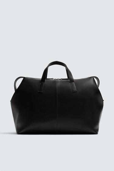 BOLSO DE VIAJE PIEL - Negro de Zara