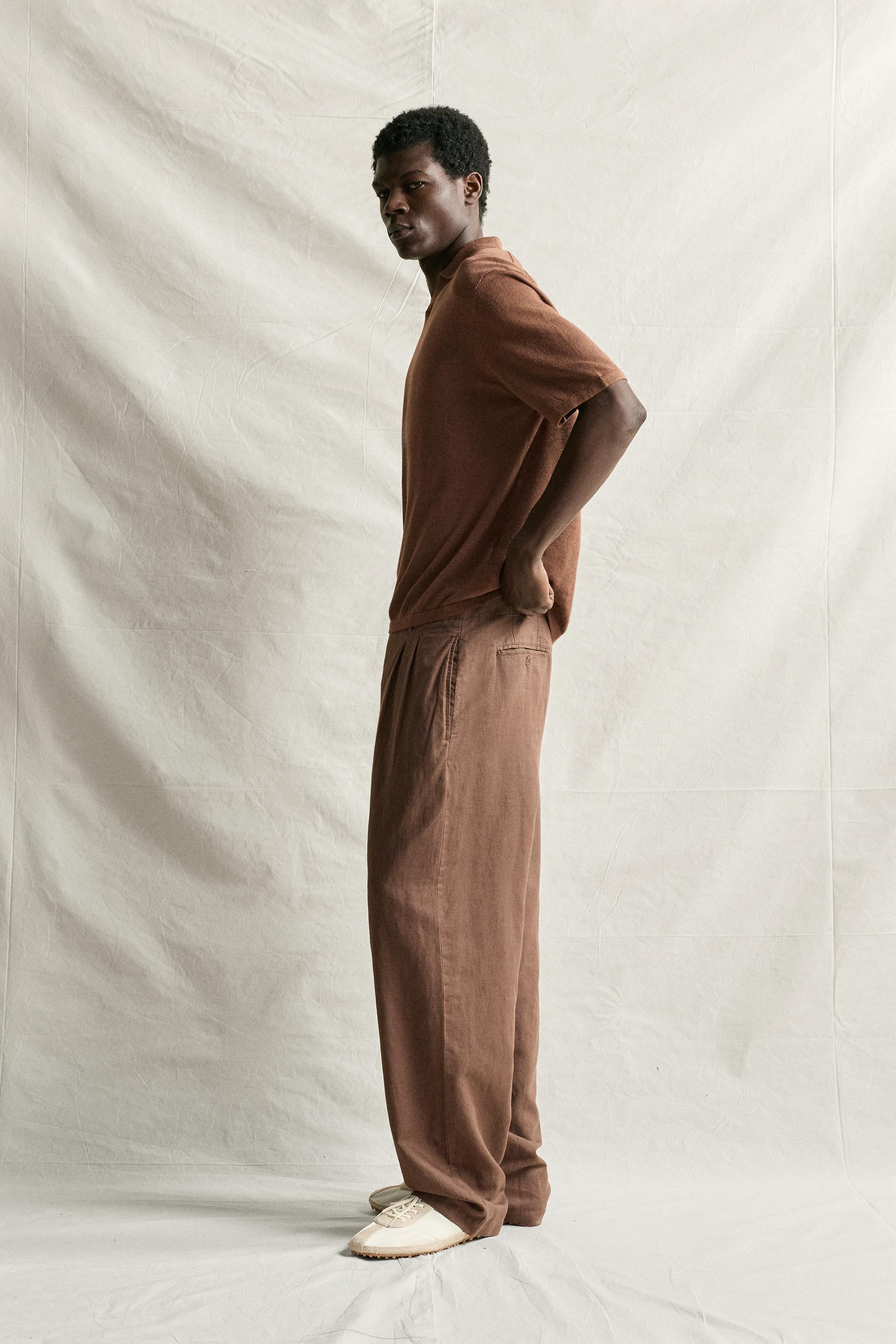 HEMP COTTON BLEND KNIT POLO