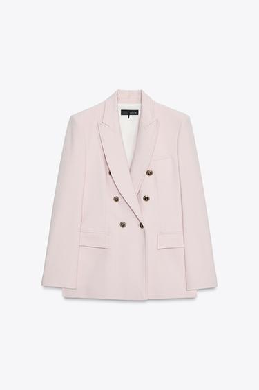 BLAZER ENTALLADA CRUZADA - Rosa palo de Zara
