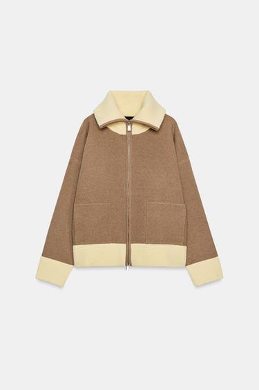 ZIP-UP KNIT CARDIGAN - Multicoloured by Zara