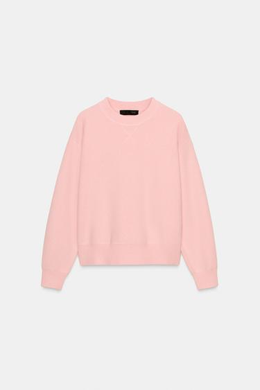 JERSEY PUNTO LISO - Rosa claro de Zara