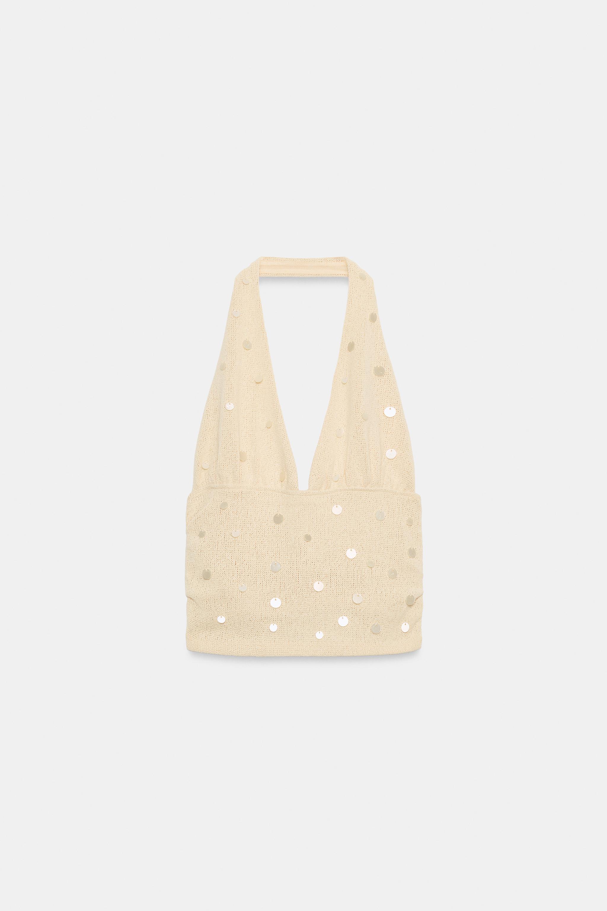 TOP HALTER RUSTIQUE À FANTAISIES