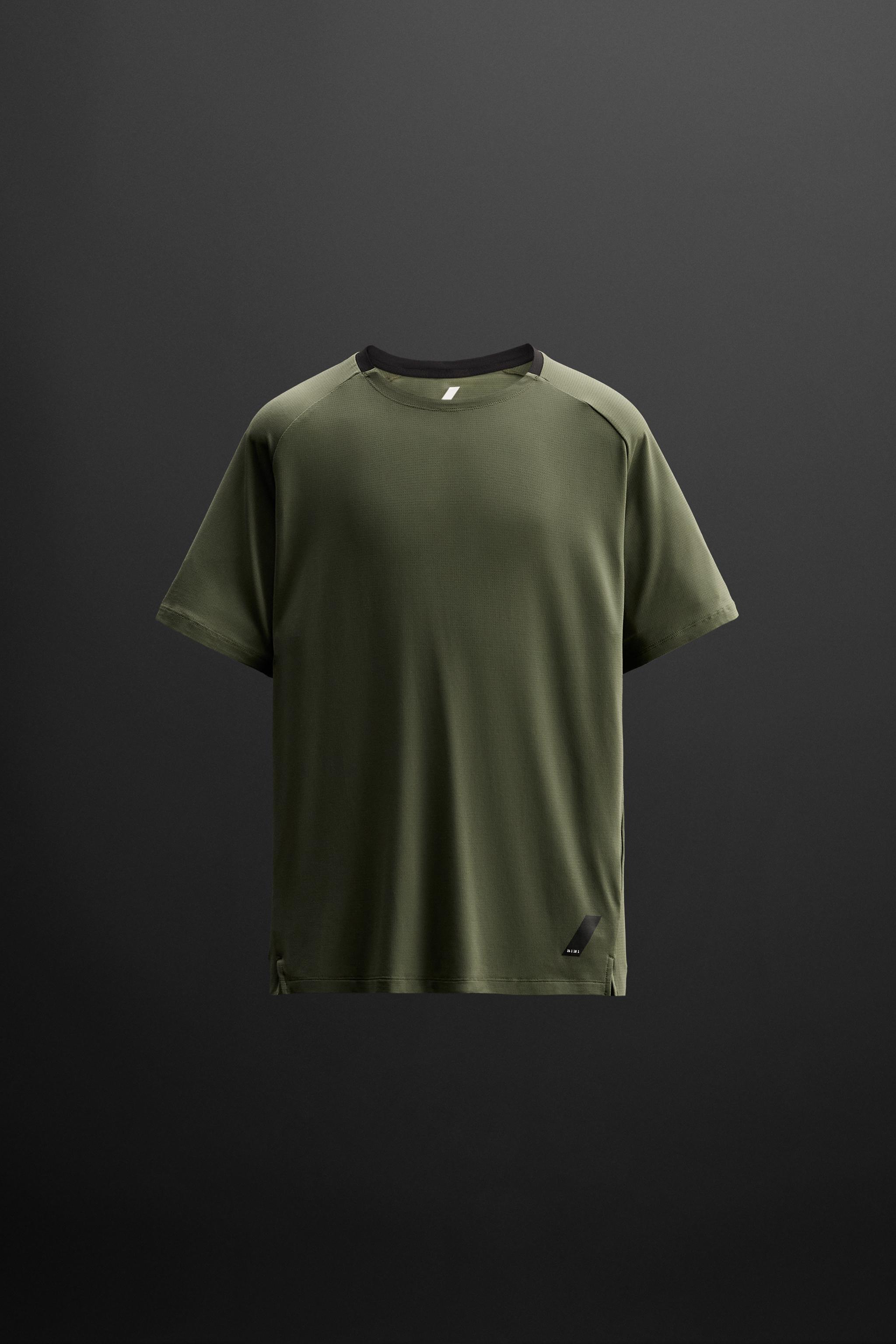 TEXTURED TRAINING T-SHIRT - Navy blue | ZARA United States