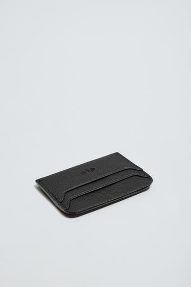 LEATHER CARD HOLDER - Black by Zara