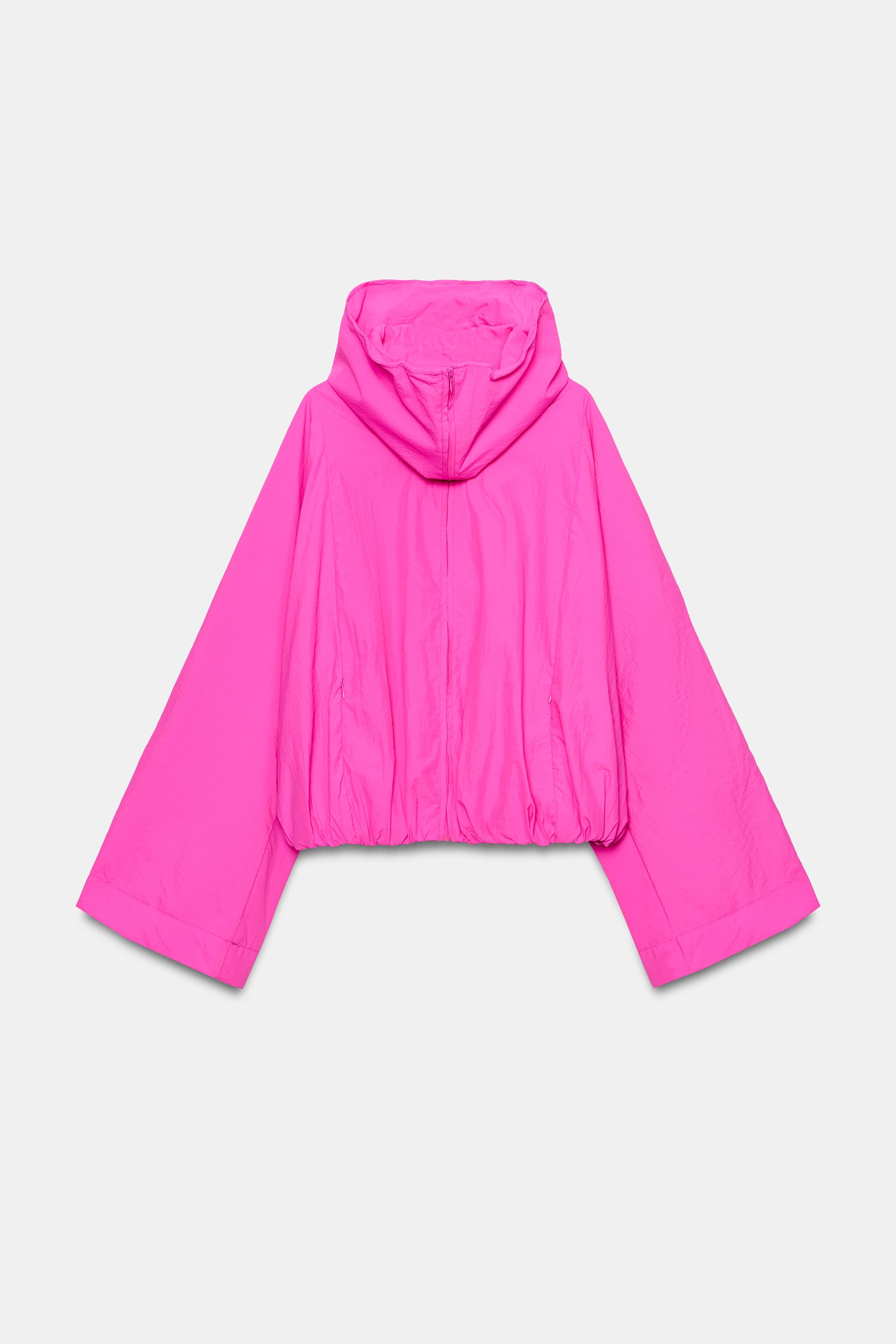 Женские куртки Zara TECHNICAL FABRIC STAND-UP COLLAR JACKET — фото 6